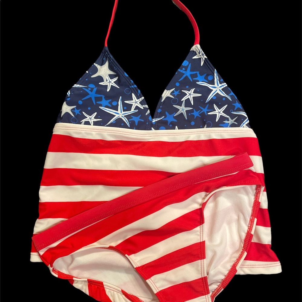 Girls Red White & Blue 2 piece - Picture 4 of 8